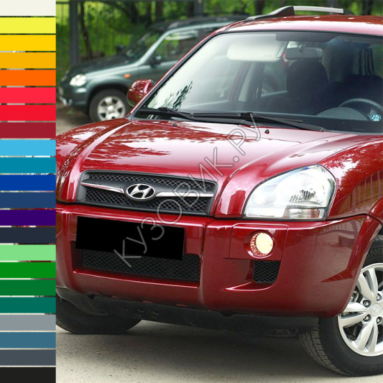 Бампер передний в цвет кузова Hyundai Tucson 1 (2004-2010) без расширителей Бампер передний в цвет кузова Hyundai Tucson 1 (2004-2010) без расширителей